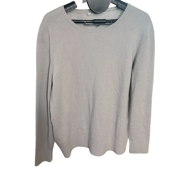 MM LaFleur The Butler Wool Blend Sweater Gray Long Sleeve Tencel Knit XL - Picture 3 of 6